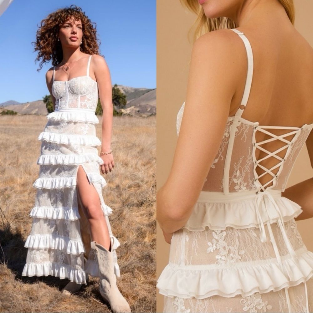 Altar’d State Obrien Lace Maxi Dress Size S Retail $248